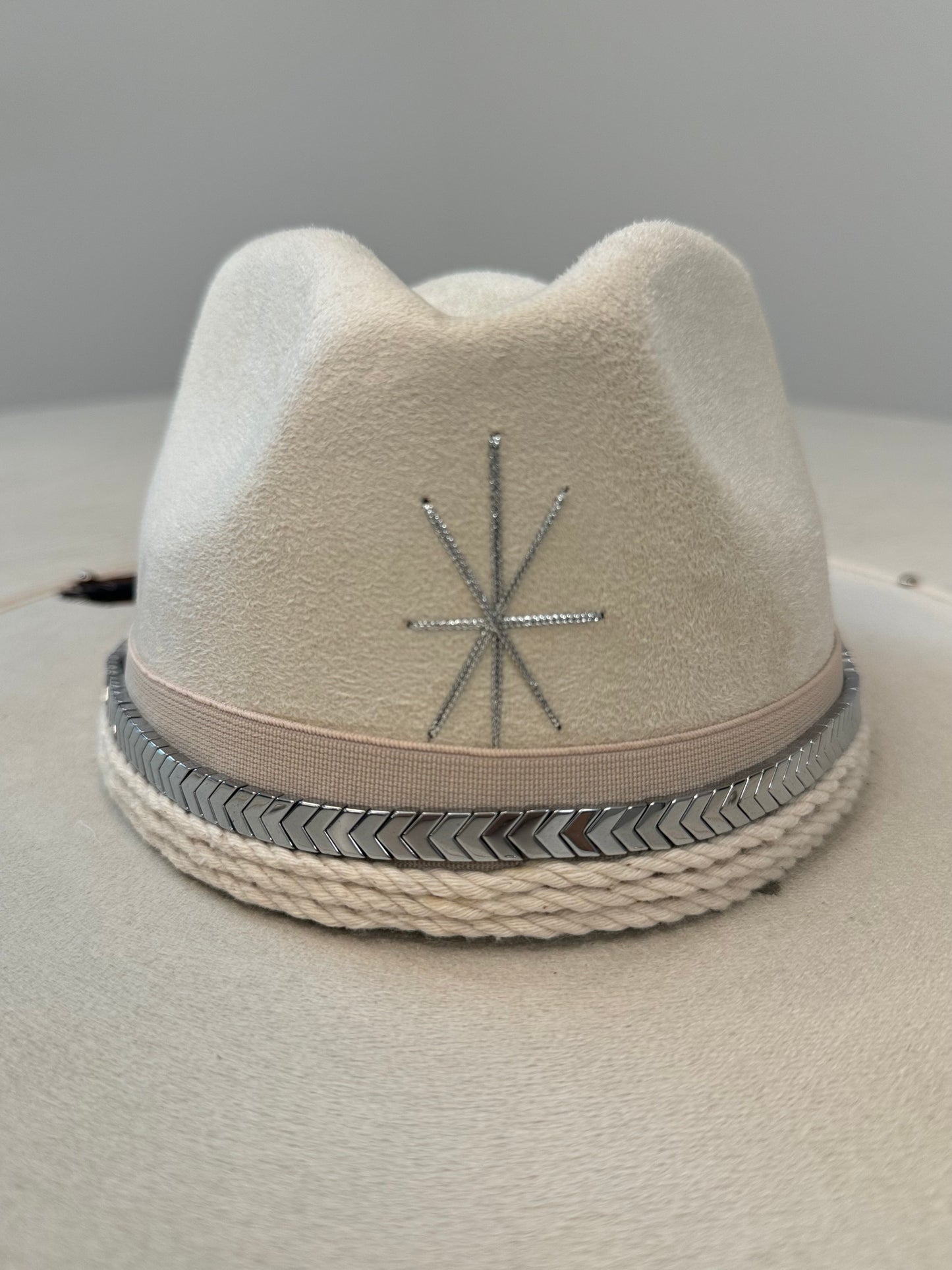 Boho White Suede Hat