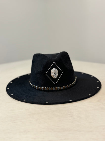 Tulmoon Black Suede Hat