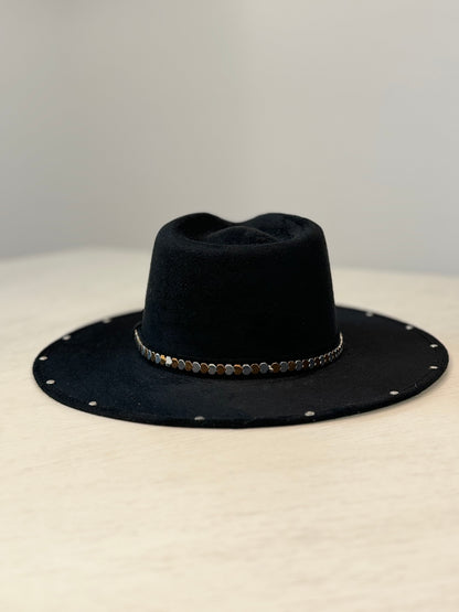 Tulmoon Black Suede Hat