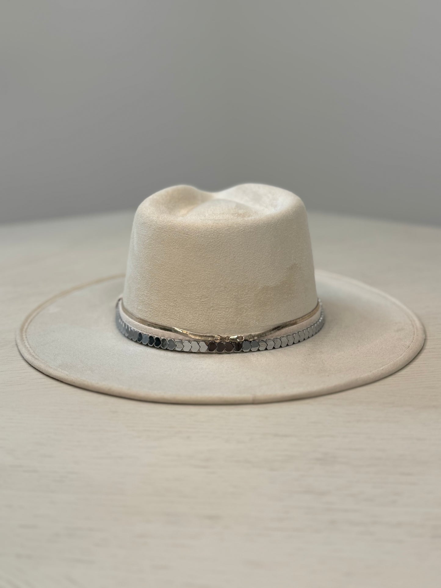 Mystical White Suede Hat