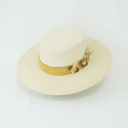 Palo Santo White Felt Hat