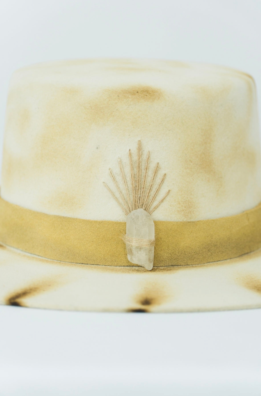 Agave White - Boho Felt Hat