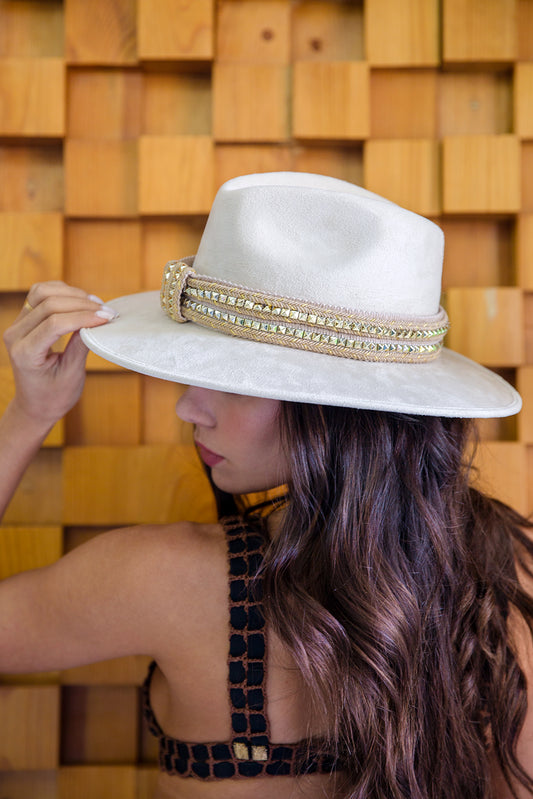 Nude Suede Hat